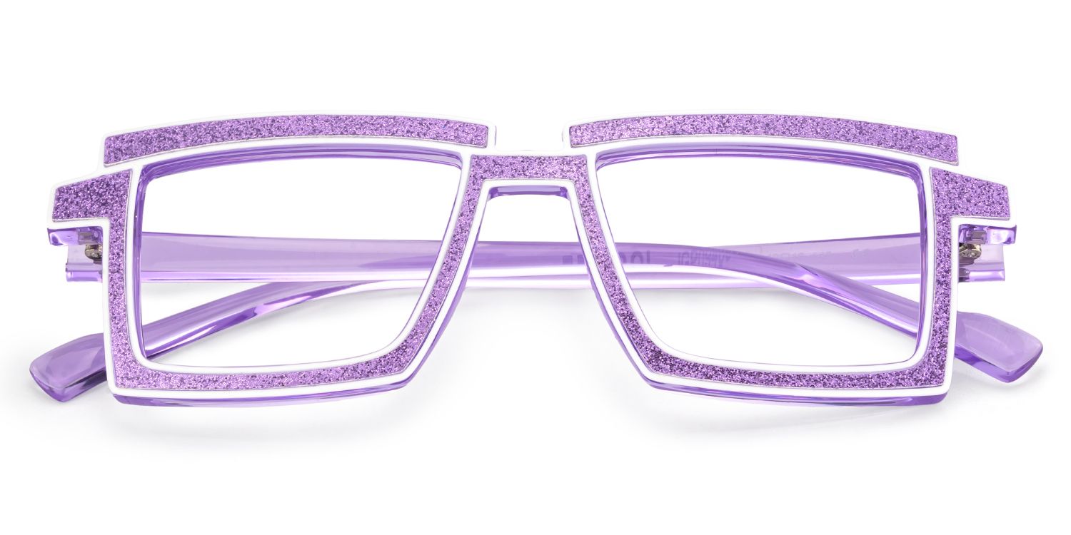 Zephyr Lavender Glasses Frames in Cyberpunk Style Eyeglasses2