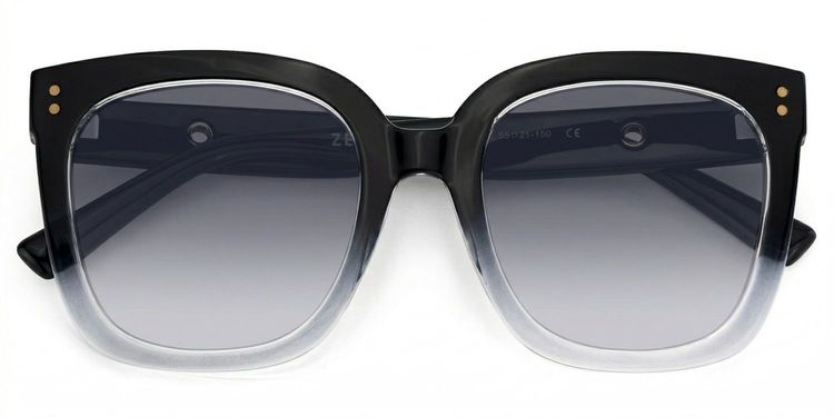 Ebony Square Black Clear Glasses