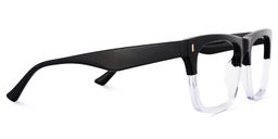 Brookins Rectangle Black Clear Glasses5