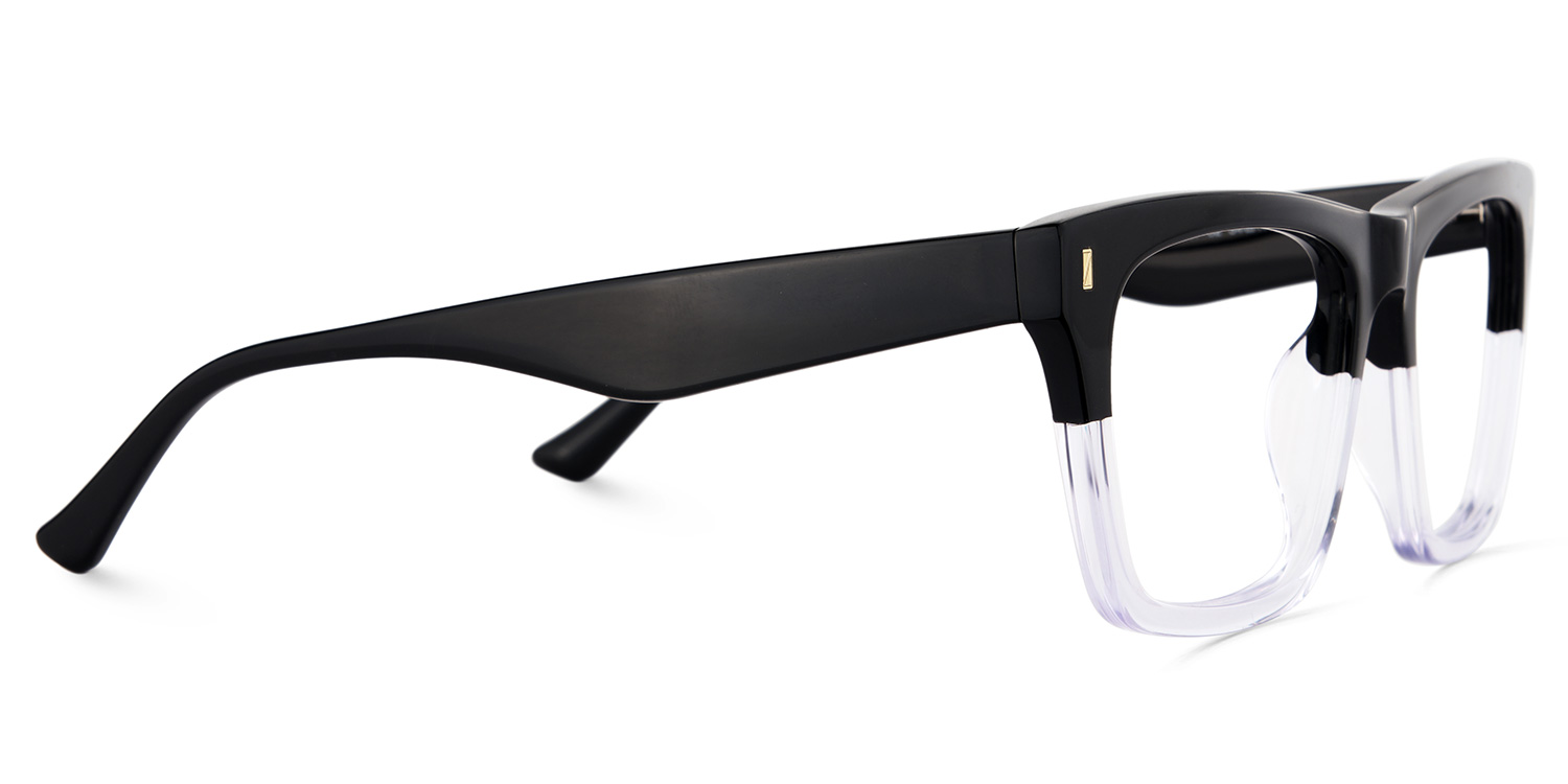 Rectangular Spectacle Frames with Brown Blue Color4