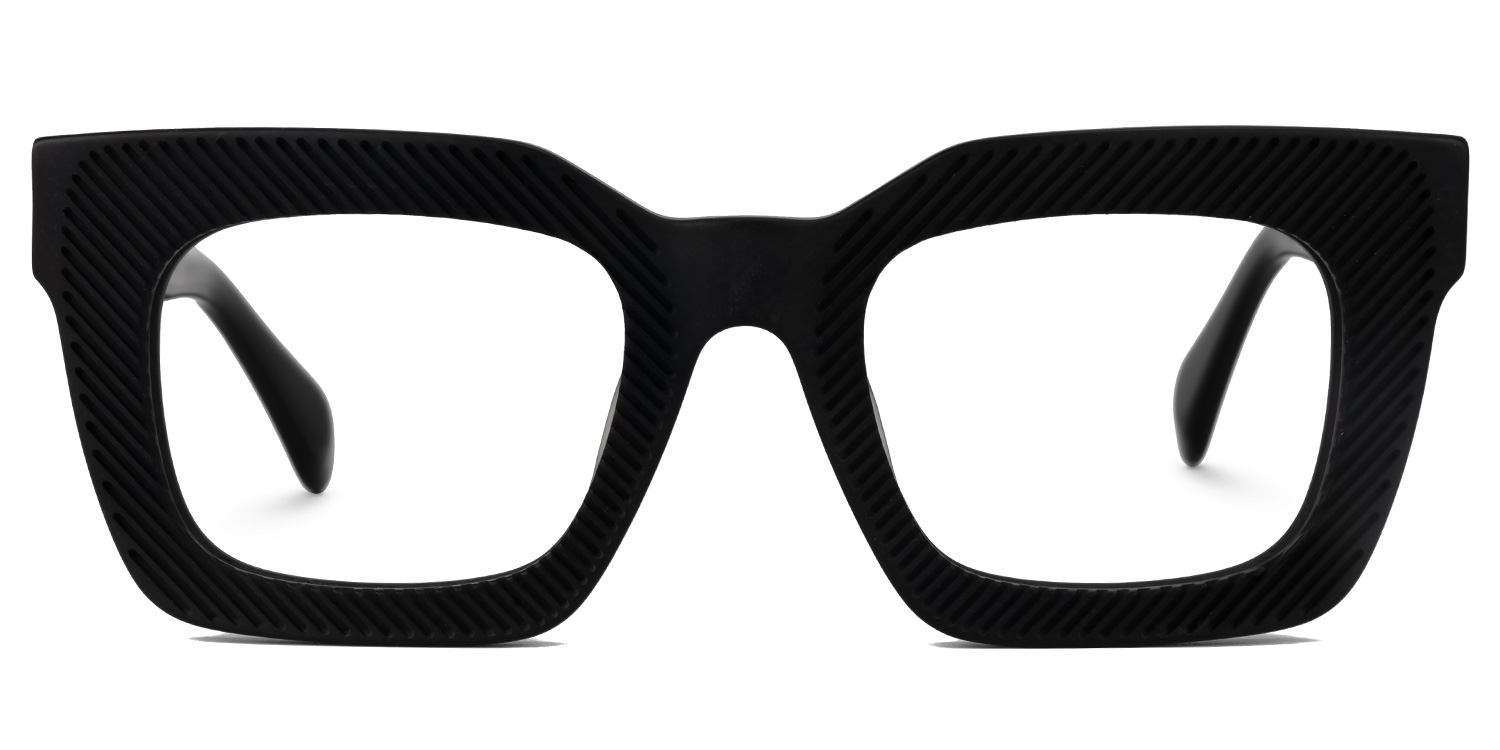 Keisa Square Black Glasses0
