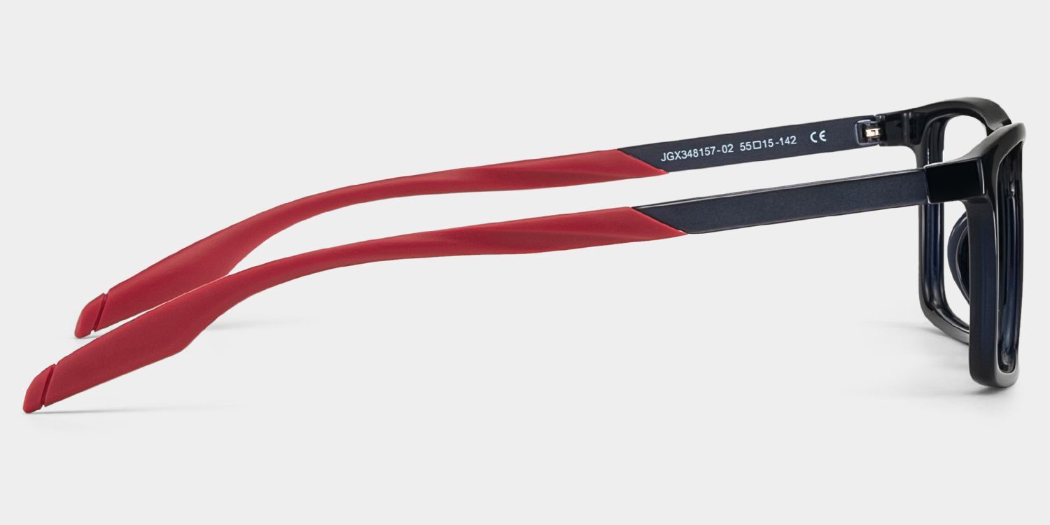 Active Blue Red Frame Glasses with Rectangle Frame Online | ZEELOOL4