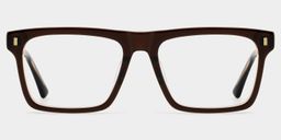 Henry Rectangle Brown Glasses0