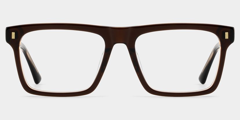Henry Rectangle Brown Glasses