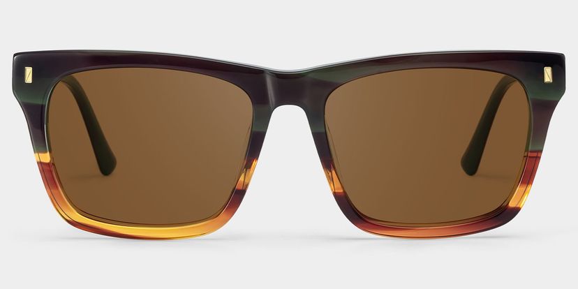 Brookins Multicolor Rectangle Sunglasses