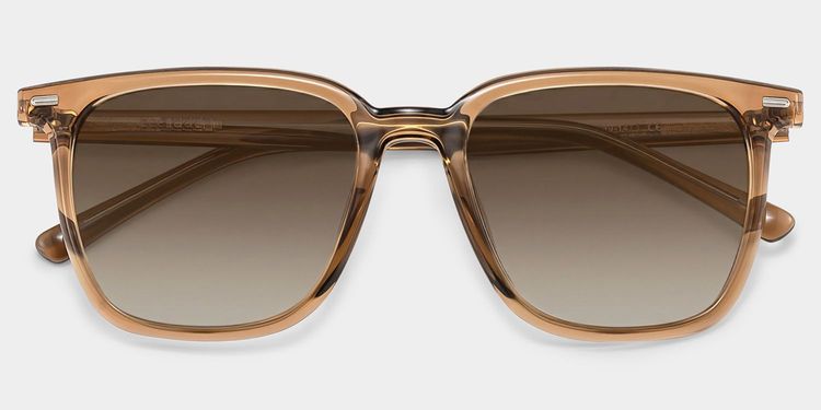 Eliza Light Brown Square Sunglasses