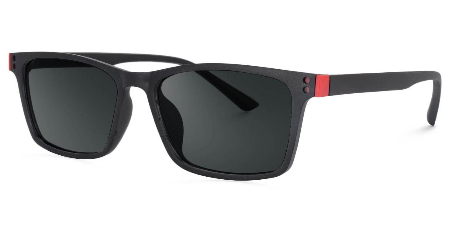 Cheche Rectangle Black Sunglasses for Women and Men1