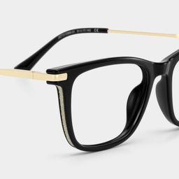 Selena Rectangle Black Glasses4