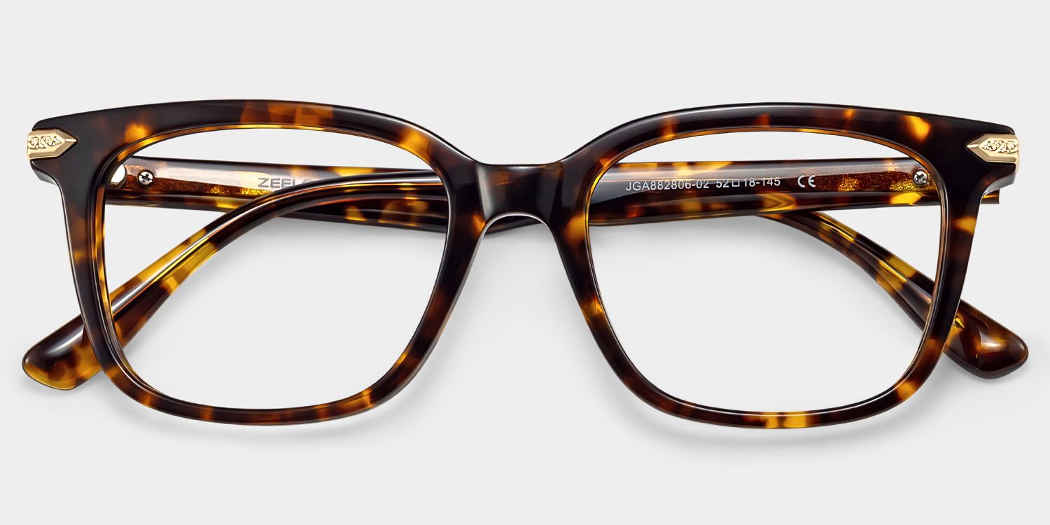 Thomas Tortoise Frame Glasses with Rectangle Frame Online | ZEELOOL2