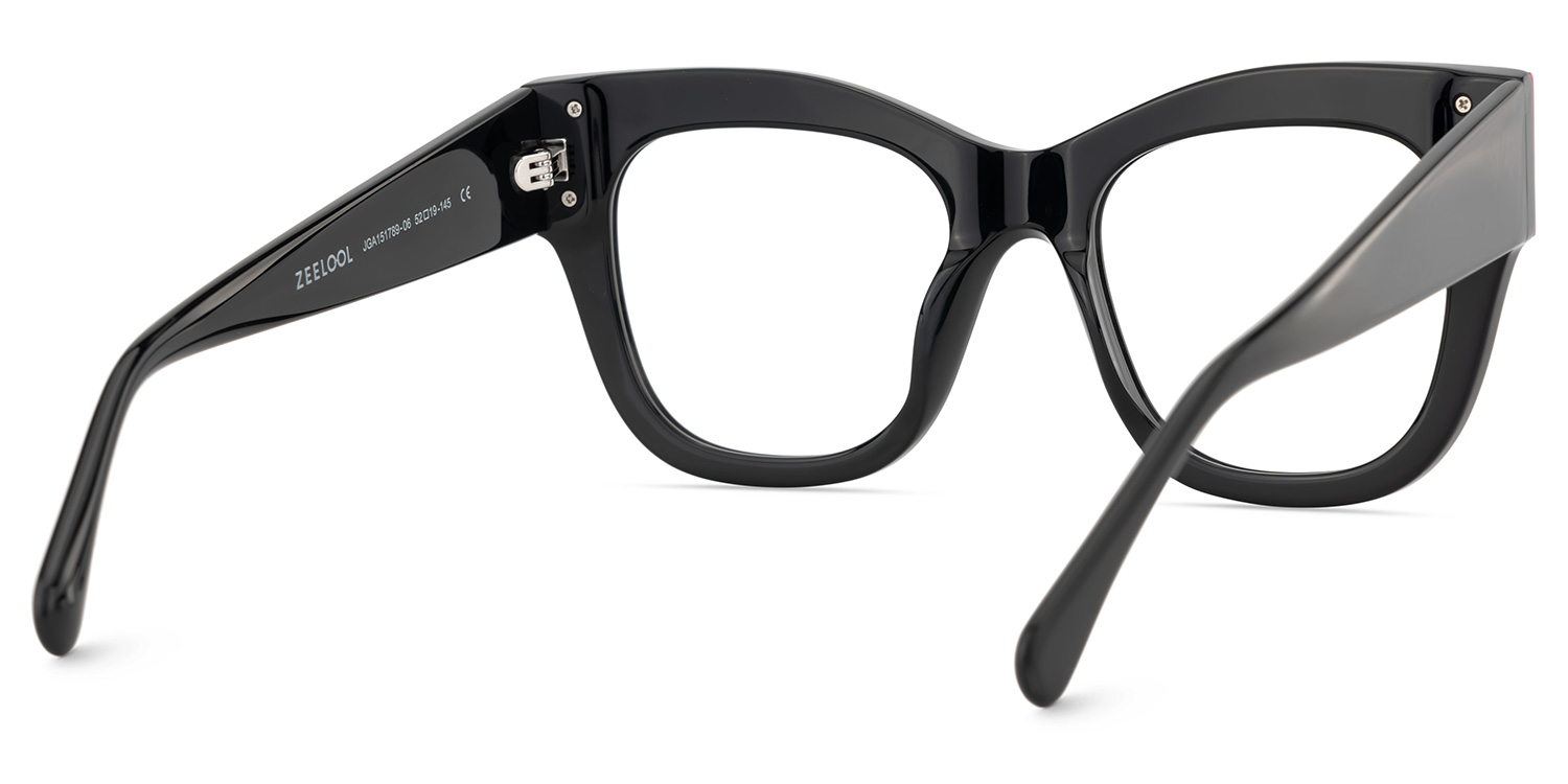 Minfia Square Black Glasses6