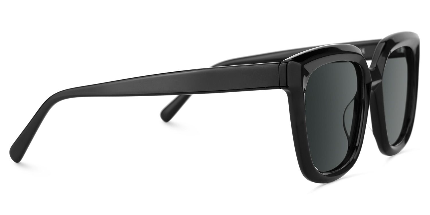 Lark Black Frame Sunglasses with Square Style | ZEELOOL CA3