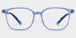 Lane Rectangle Blue Clear Glasses0