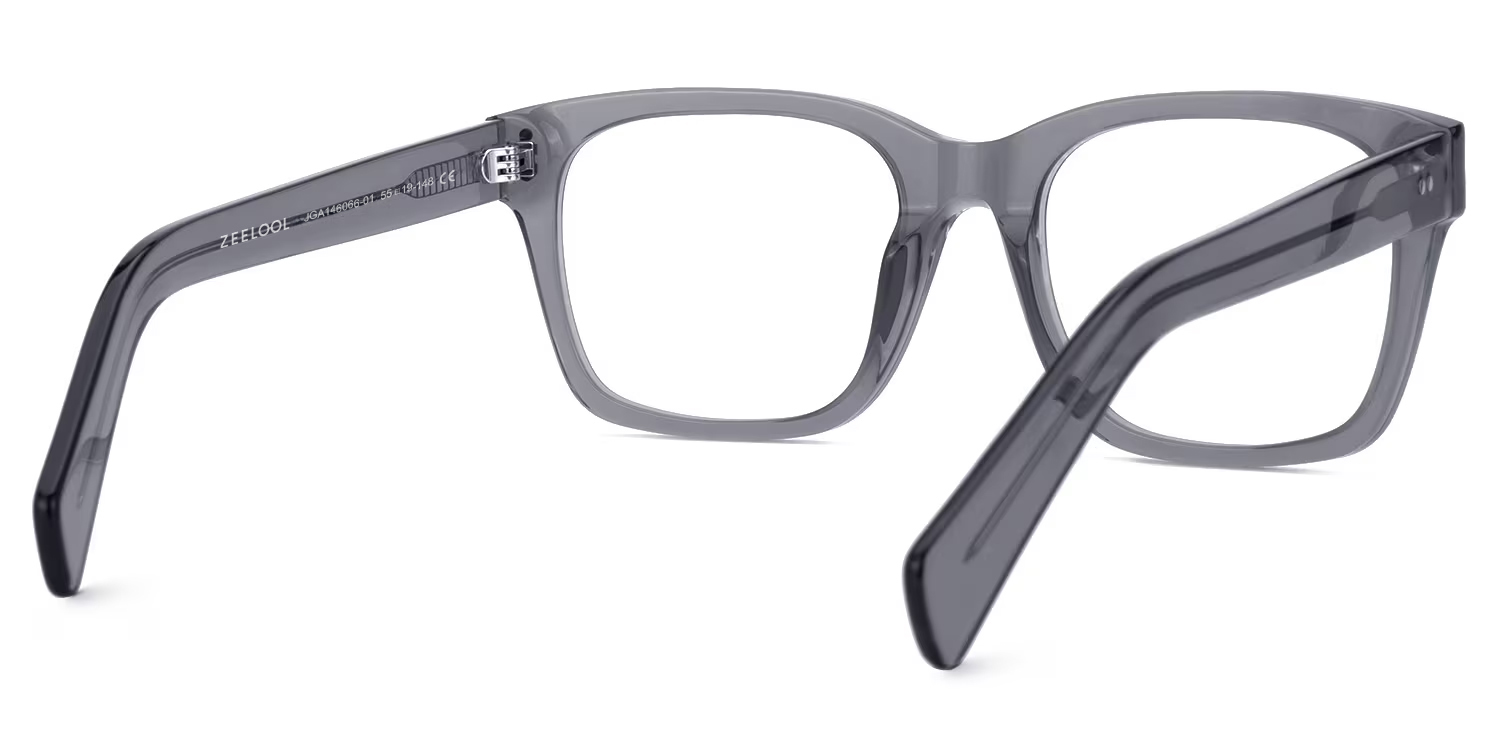 Fussell Square Gray Full-Frame Glasses | ZEELOOL Canada3