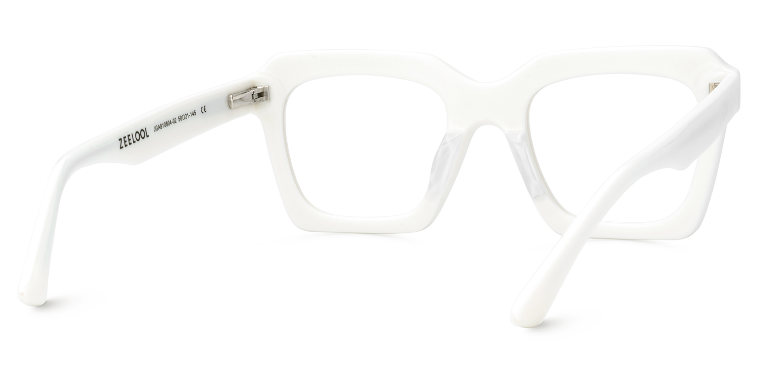 Rochester Square White Glasses4