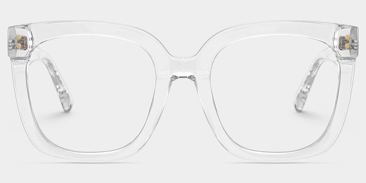 Ebony Square Clear Glasses