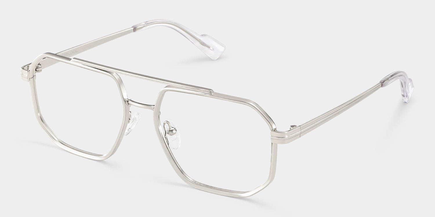 Autumn silver aviator glasses Frame Glasses Online | ZEELOOL3
