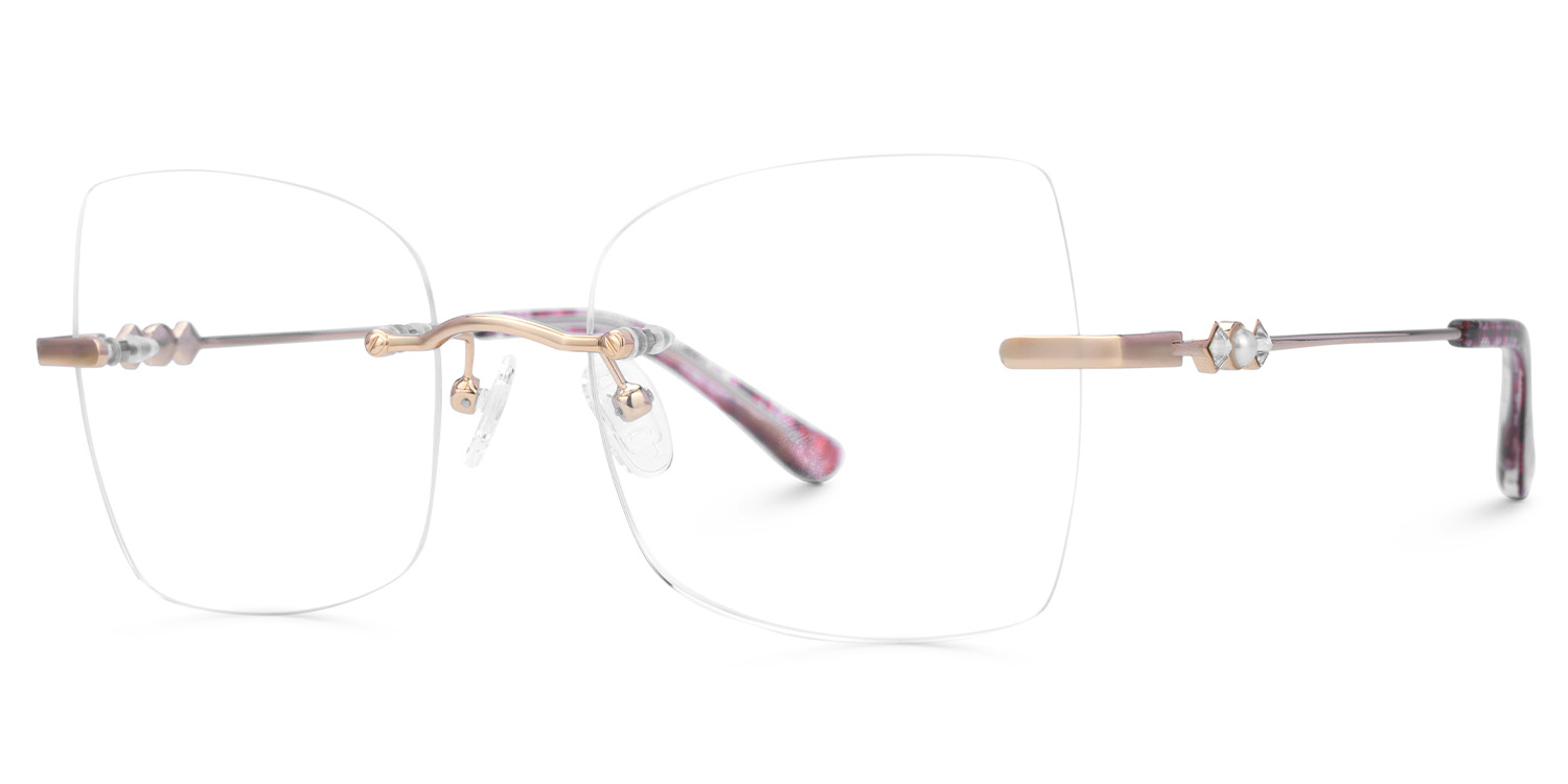 Tierney Designer Butterfly Glasses in Rimless  | ZEELOOL Canada2