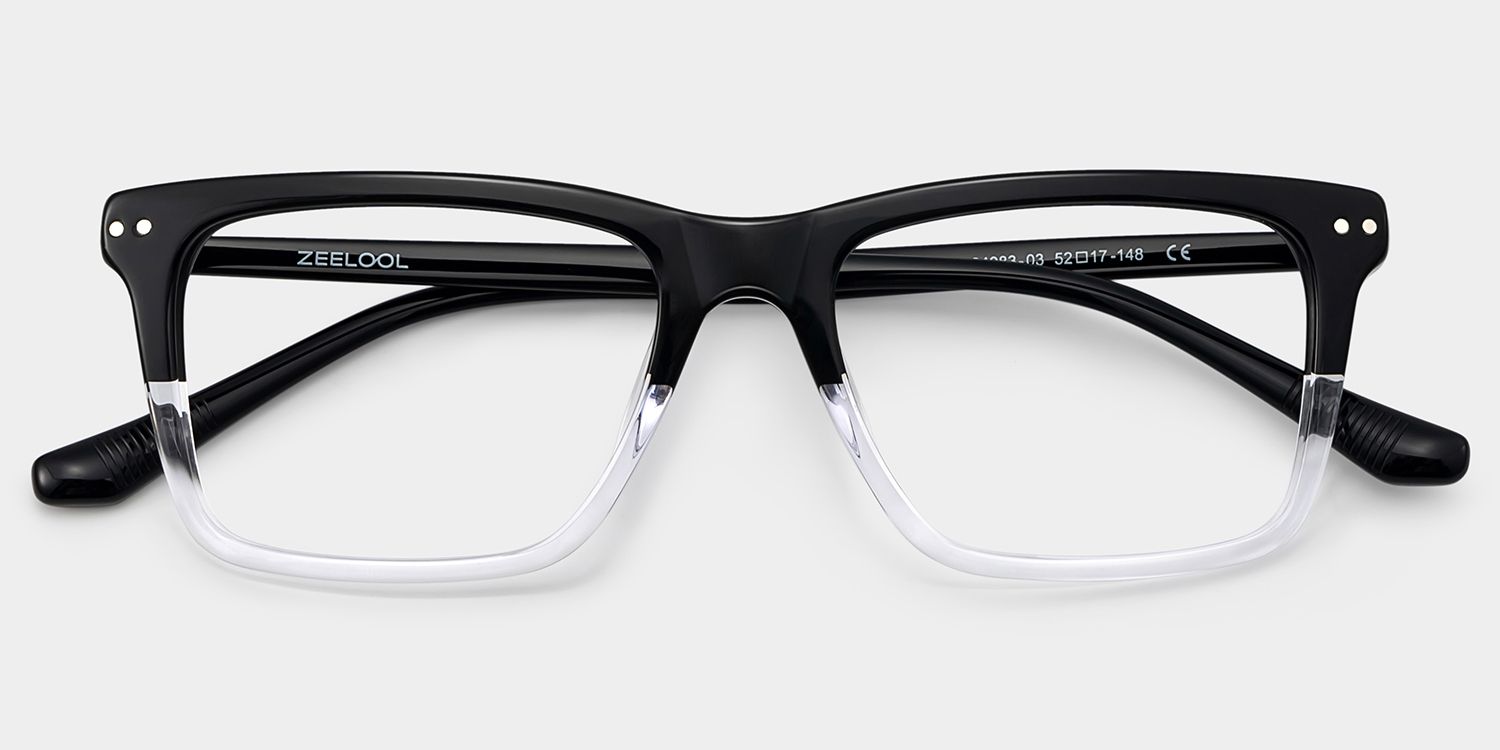 Harper Two-tone Frame Prescription Glasses with Rectangle Shape | ZEELOOL1