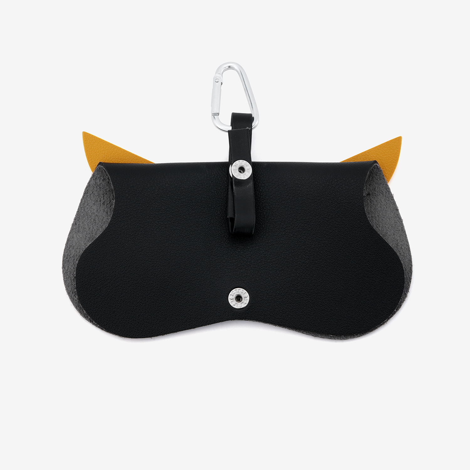 Black Yellow Owl Shape Eyeglasses Bag With Hook4