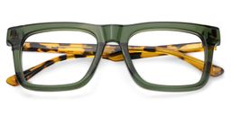 Matthews Square Green Glasses2