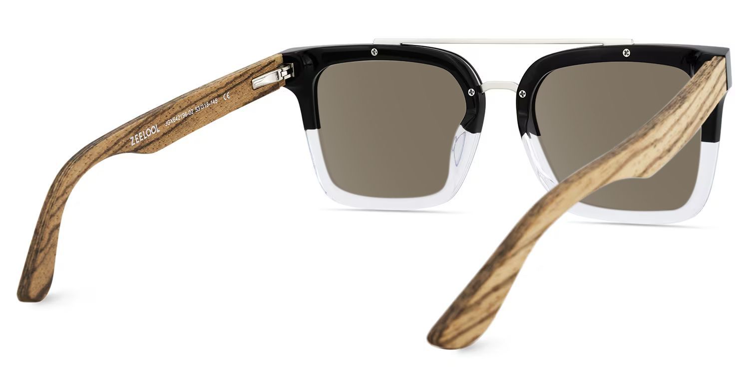 Men's Aviator Eyeglasses Frames With Black Clear Color4