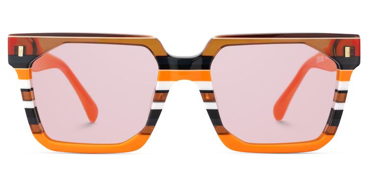 Laguer Rectangle Orange Sunglasses