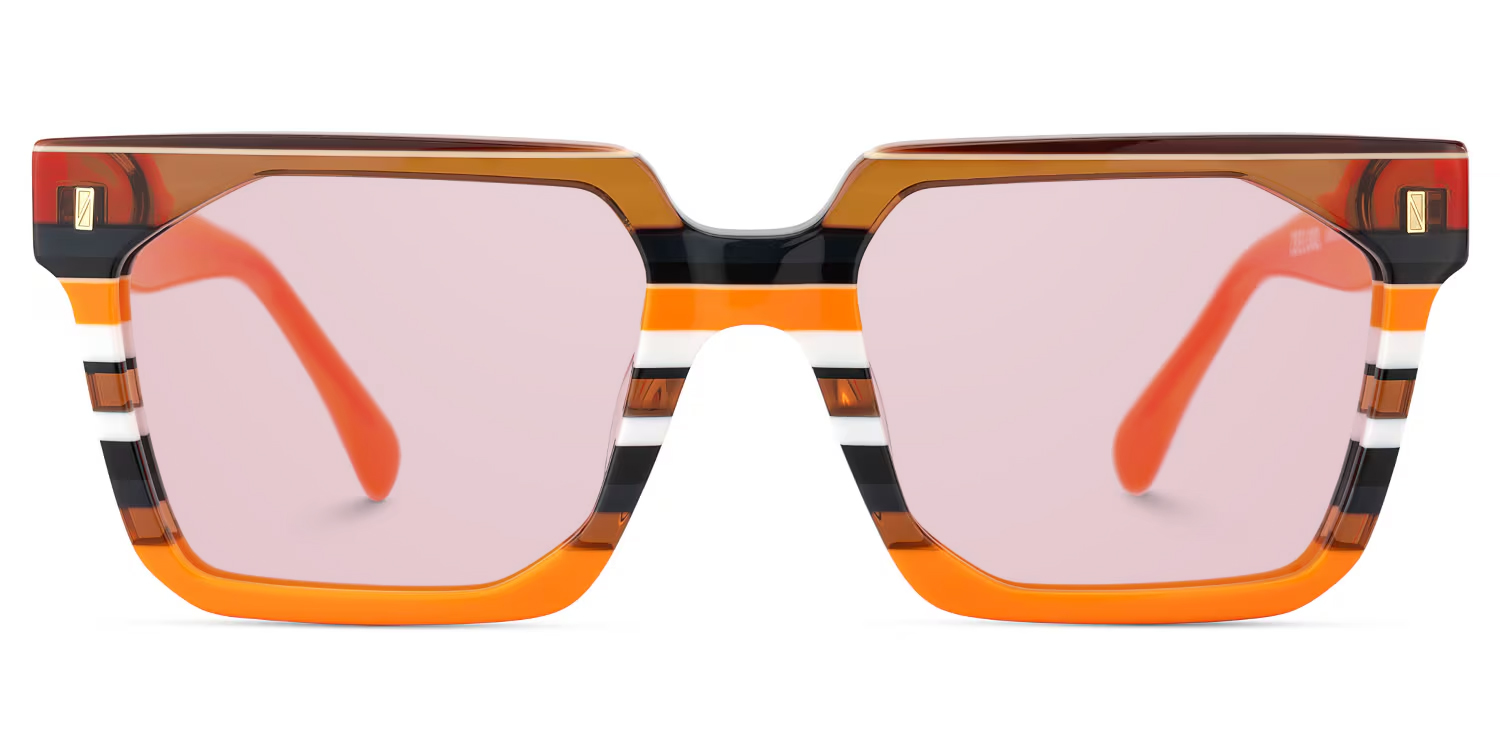 Laguer Rectangle Orange Sunglasses0
