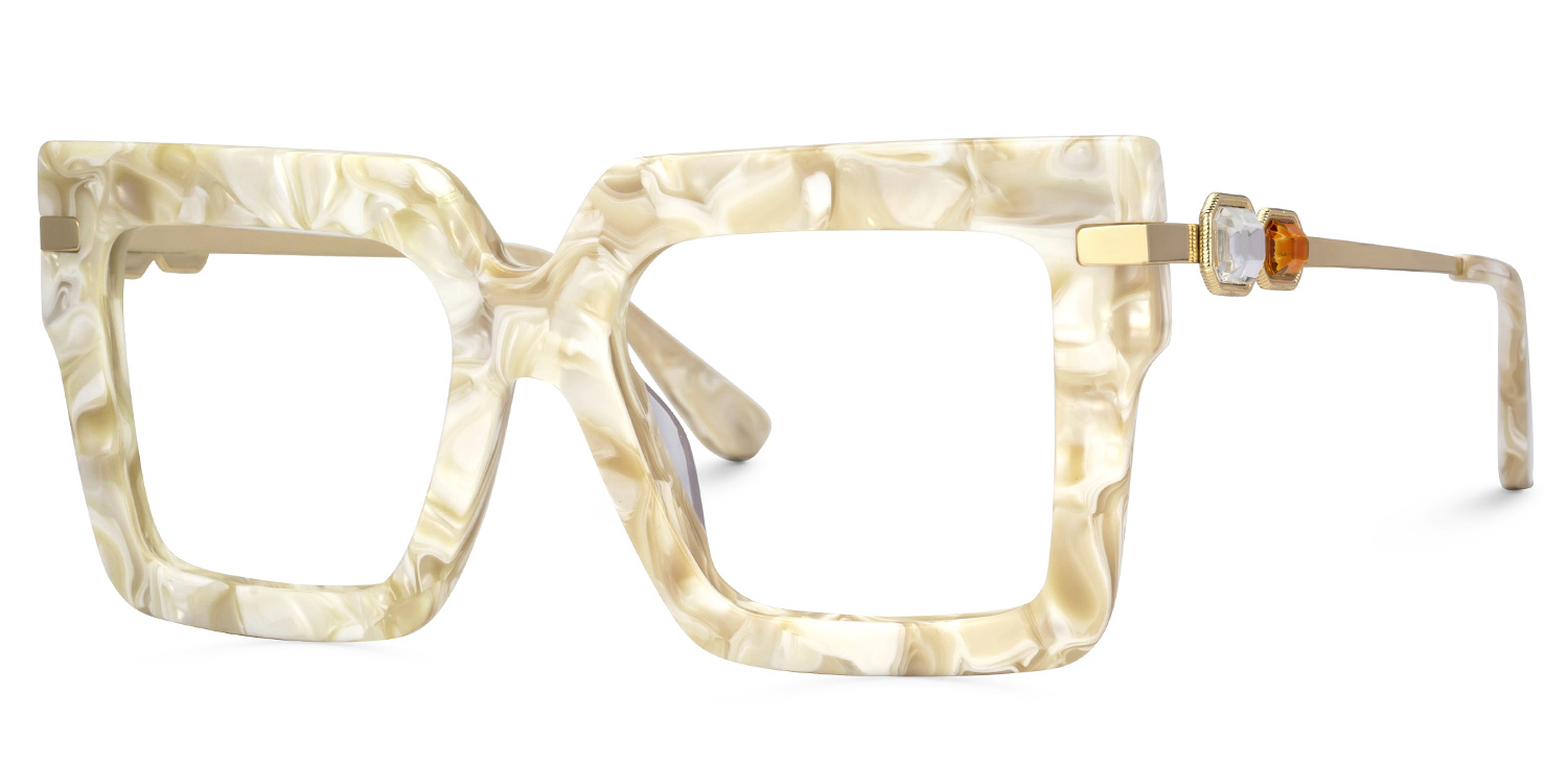 Radic Square Marble Glasses1