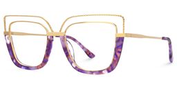 Ornella Cateye Purple Tortoise Glasses1