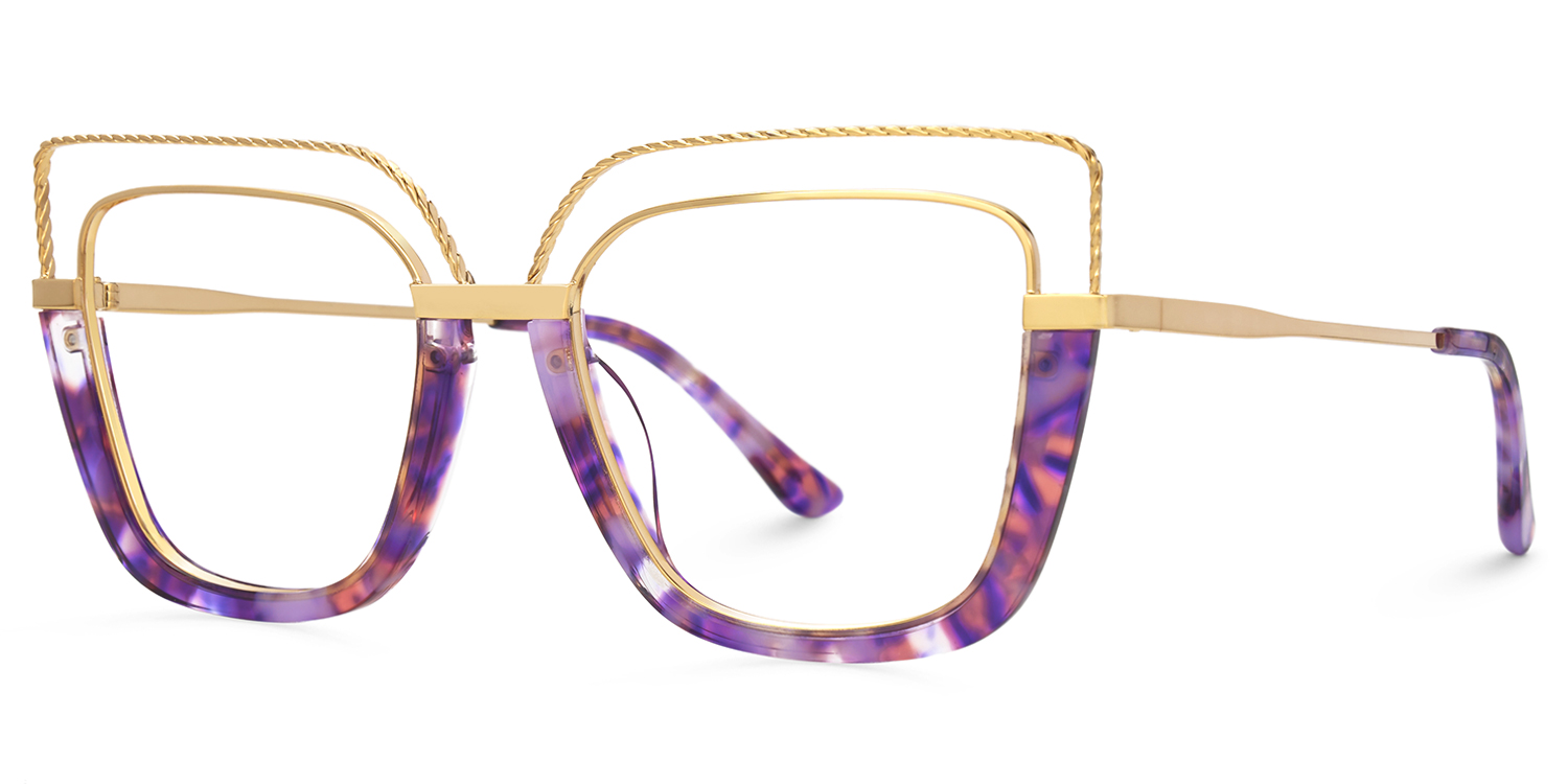 Ornella Cateye Purple Tortoise Glasses1