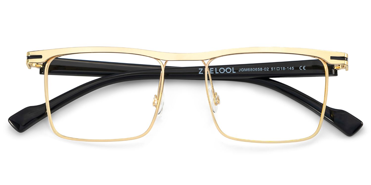Vintage Metal Glasses With Browline Shape2