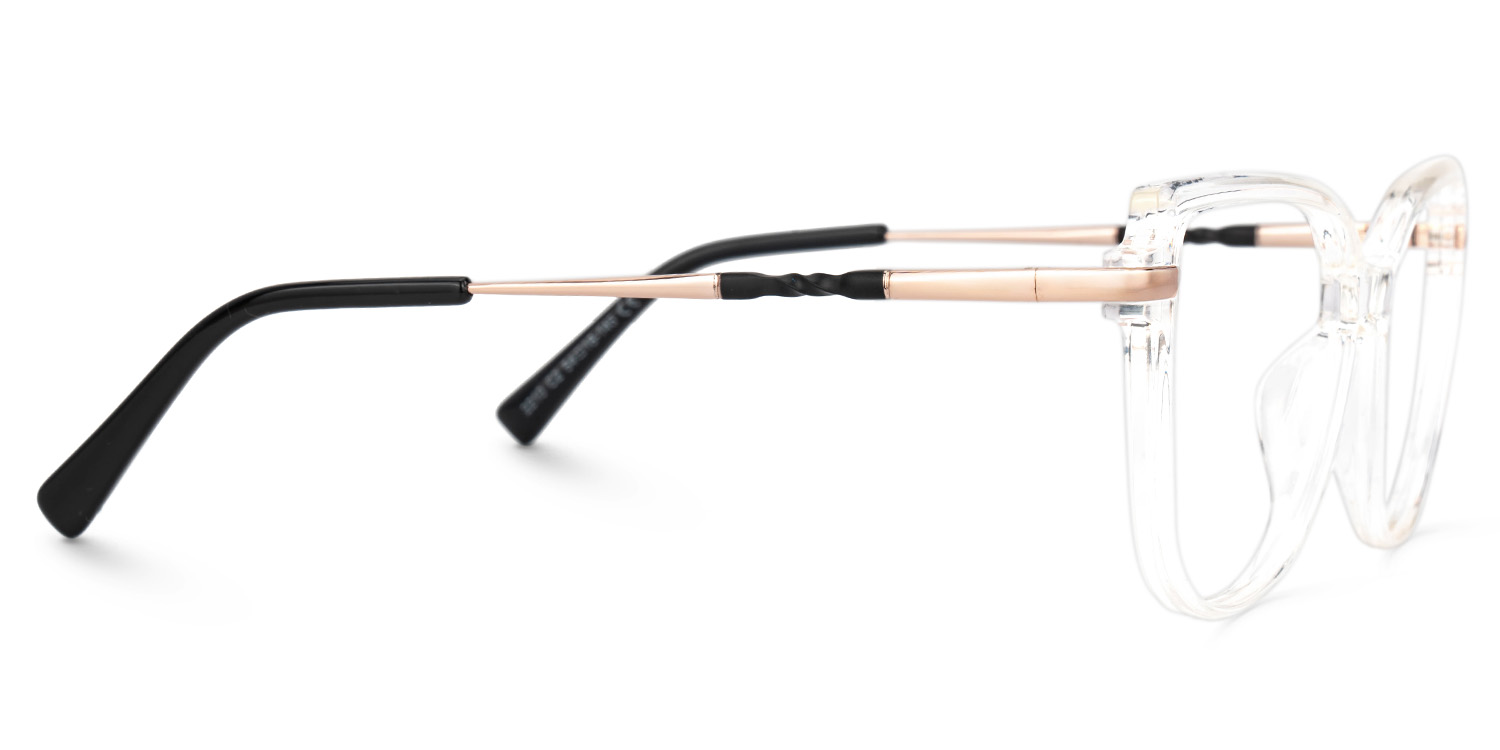Eisan Thin Crystal Clear Eyeglasses with Cat eye | ZEELOOL Canada2