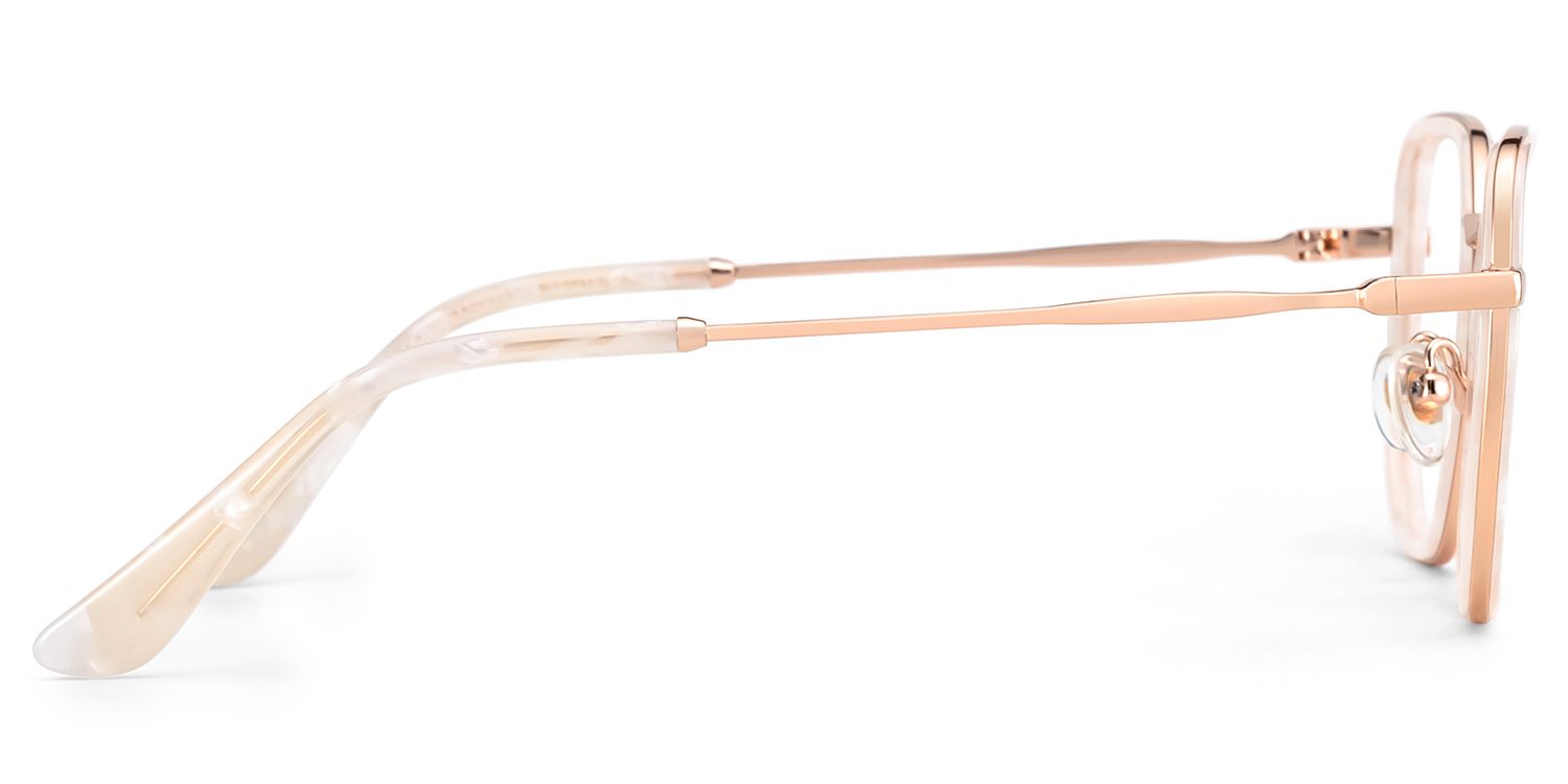 Levi Eyeglasses in Geometric Pearl White Frame | ZEELOOL Canada4