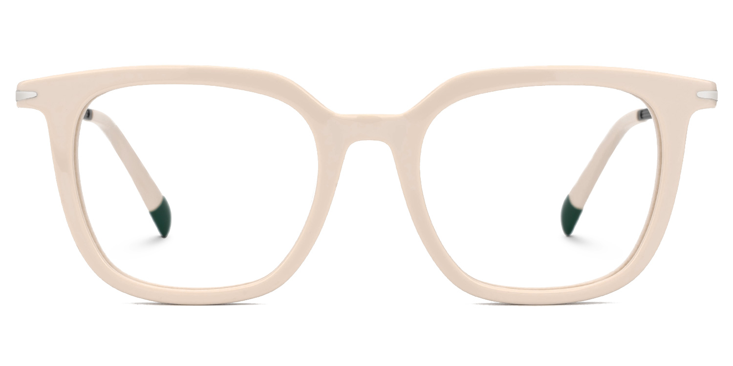 Bodali Mixed-Materials Square Dusty-Pink Frame Glasses | ZEELOOL Canada0