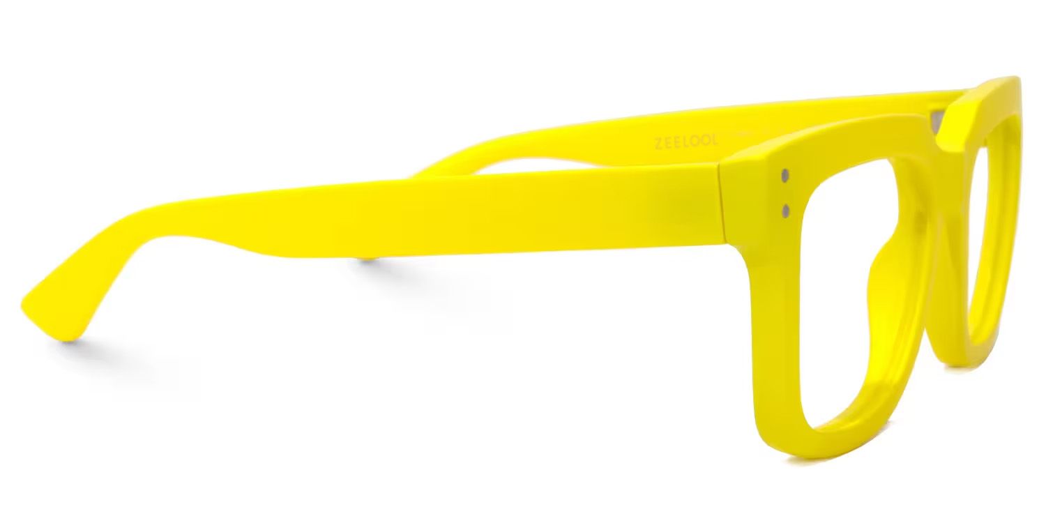 Liizbeett Square Yellow Frame Glasses | Zeelool Optical4