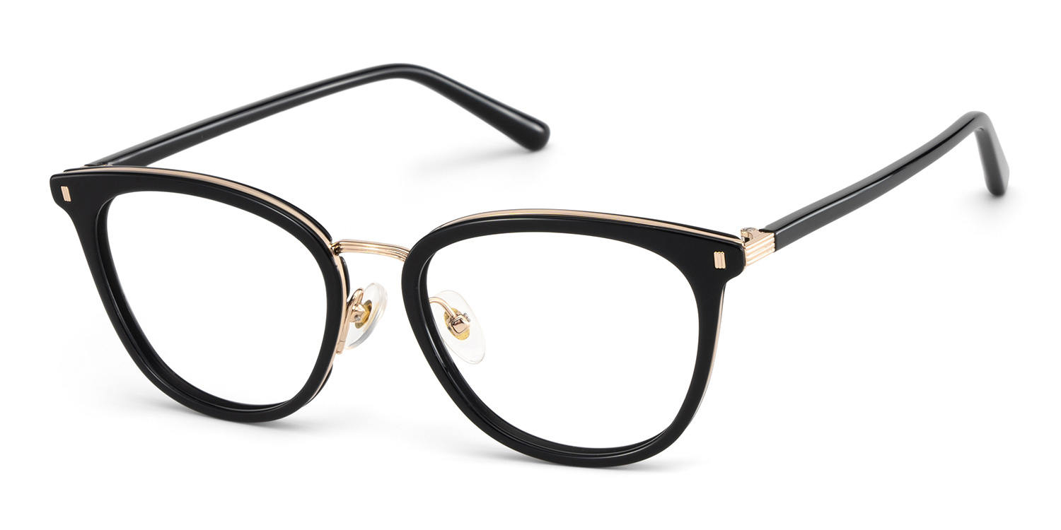 Caden Eyeglasses in Round Black Frame | ZEELOOL Canada4