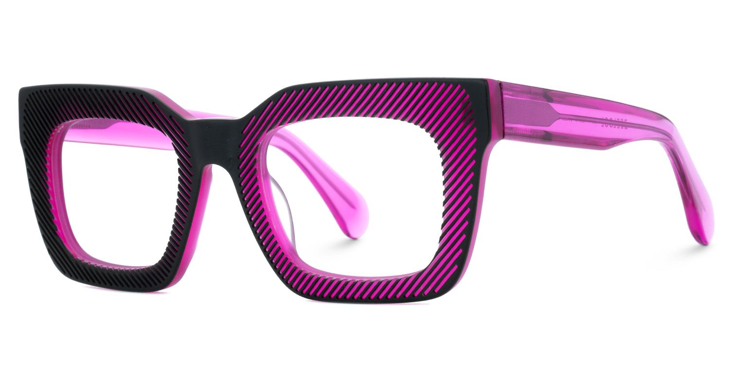 Thick Square Eyeglasses With Purple Color | ZEELOOL Canada2