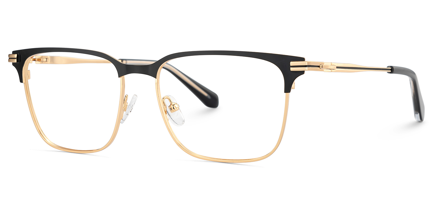 Marshall Gold Rectangle Prescription Glasses | ZEELOOL Canada2