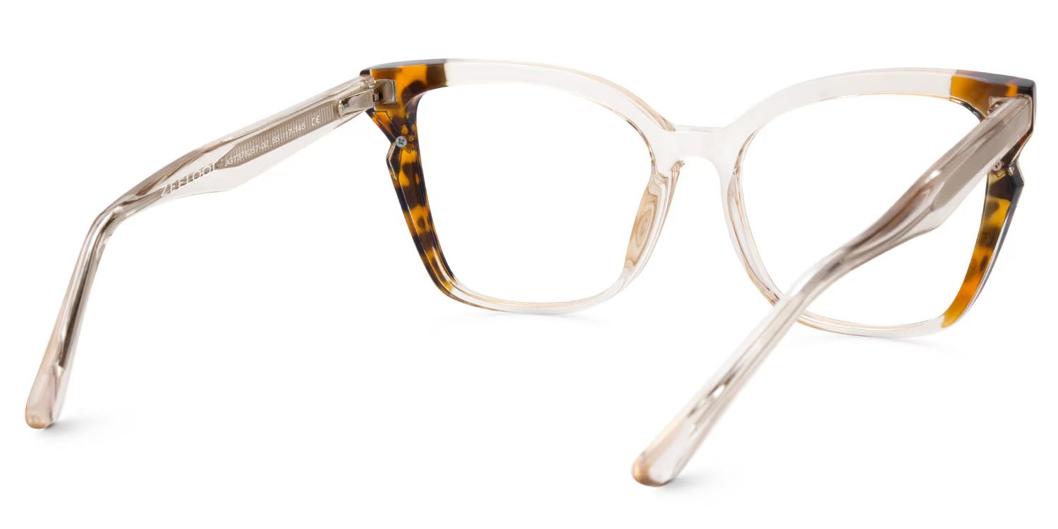 Beige Cat eye Glasses for Oval Face | ZEELOOL Canada4
