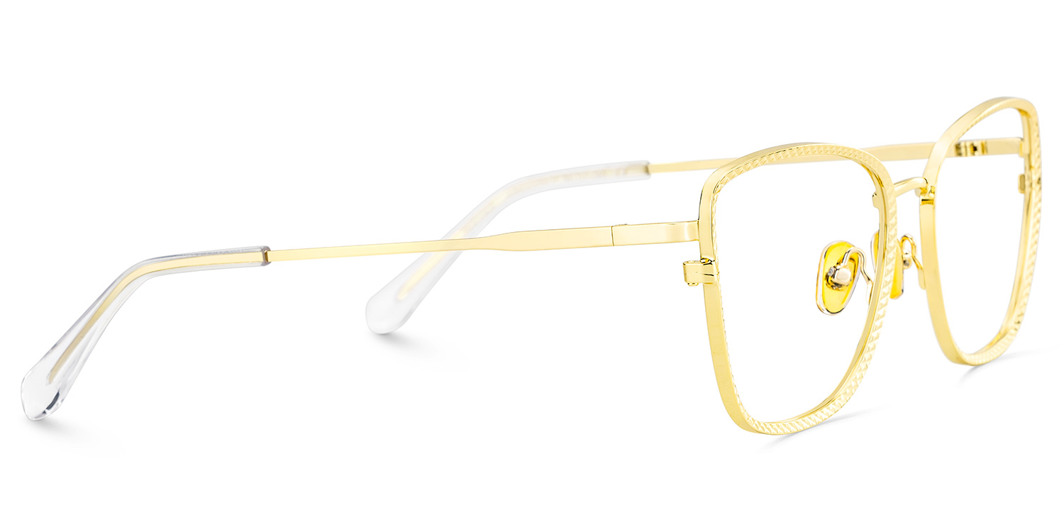 Ronan Rectangle Gold Glasses3