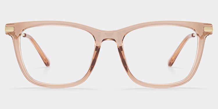 Selena Rectangle Beige Glasses