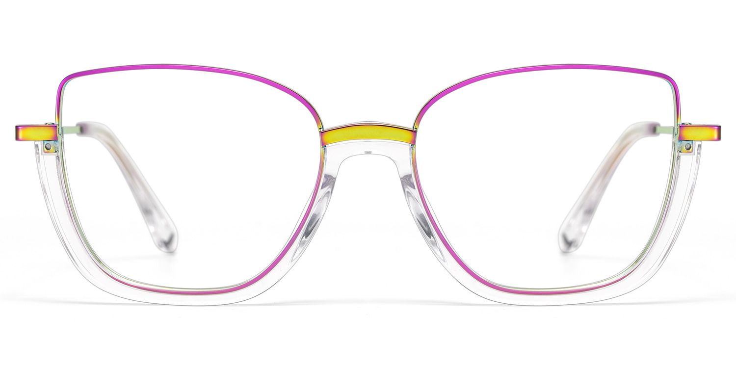 Coleman Eyeglasses in Square Iridescent Frame | Zeelool0