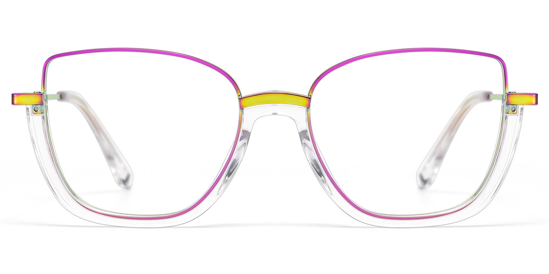 Coleman Eyeglasses in Square Iridescent Frame | Zeelool0
