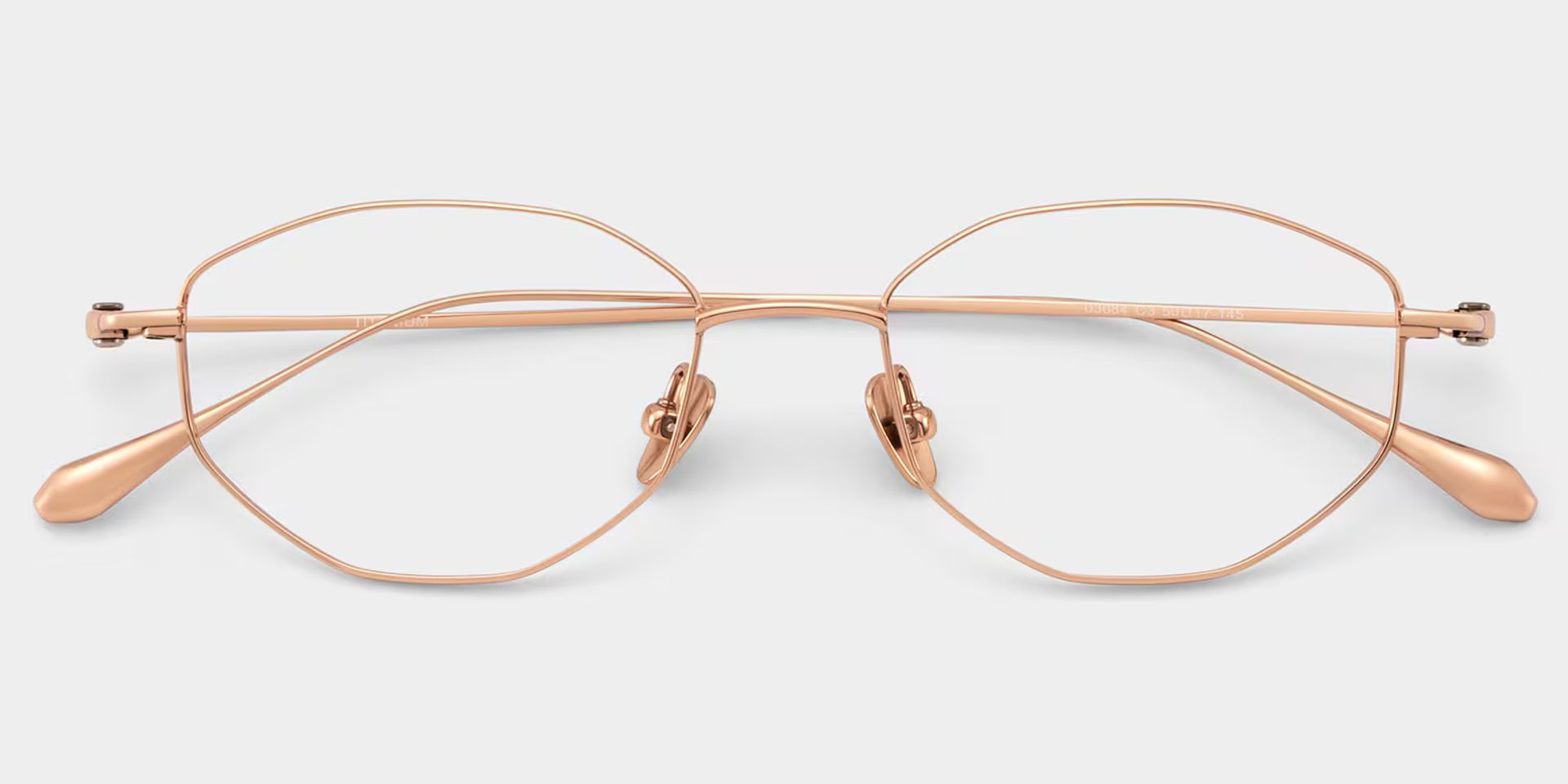 Everett Gold Frame Glasses with Geometric Frame Online |  ZEELOOL CANADA3