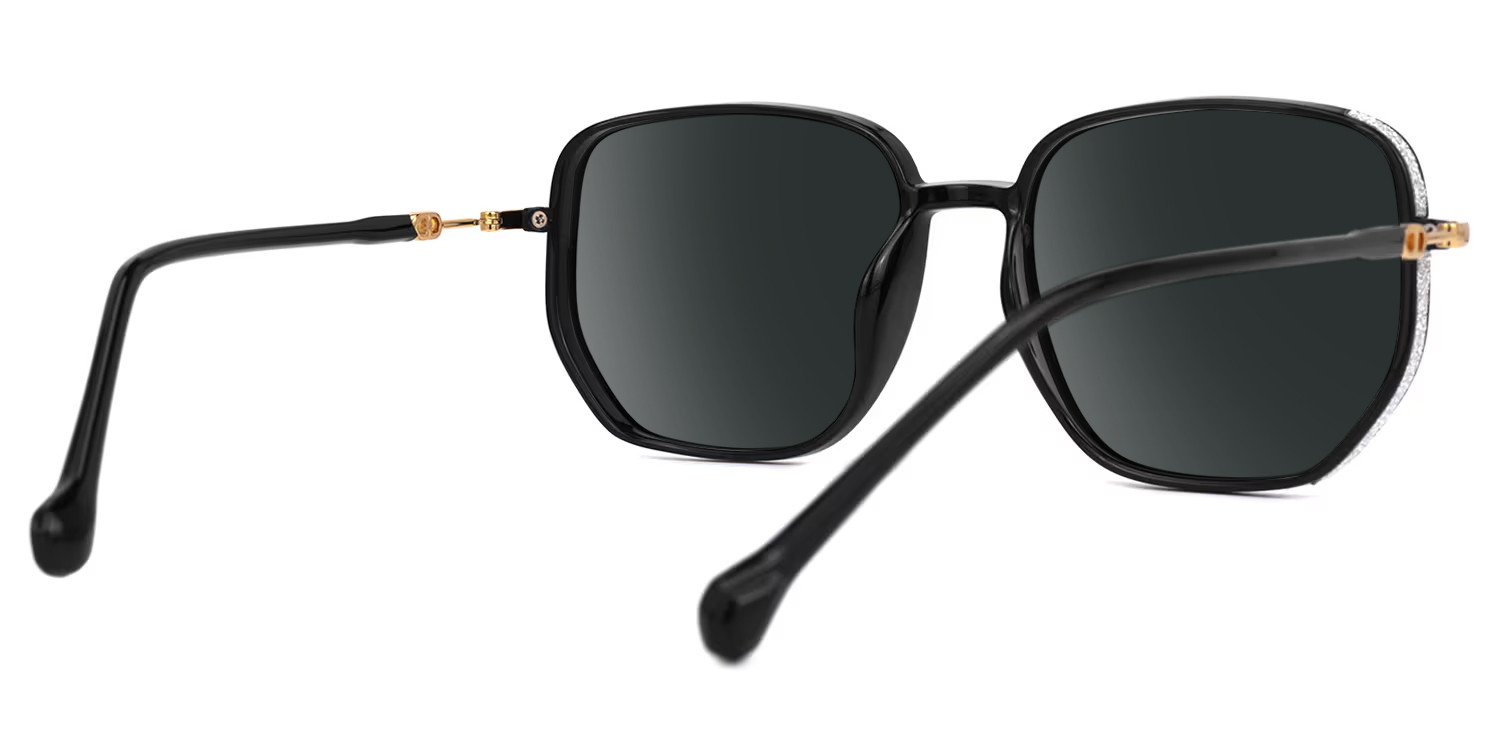 Joana Geometric Black Sunglasses3