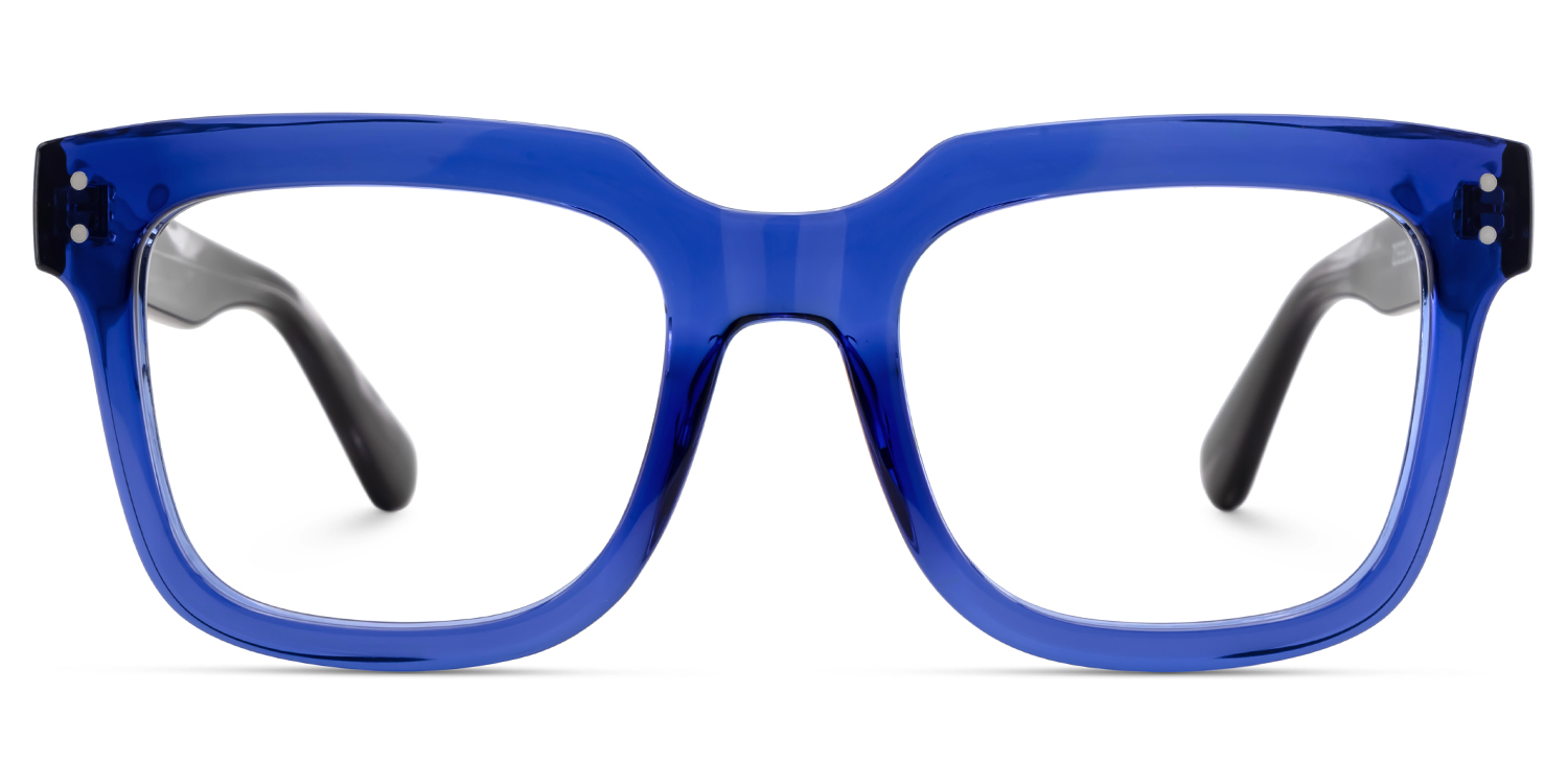 Square Spectacles For Men In Blue Color2