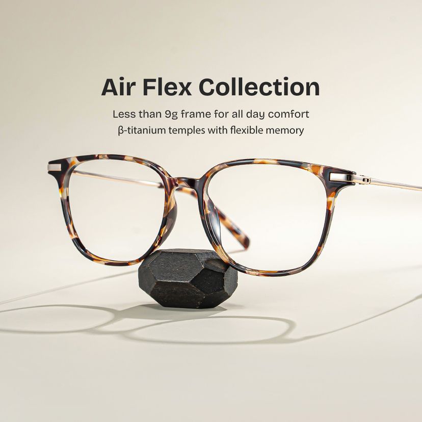 Florence Rectangle Tortoise Glasses