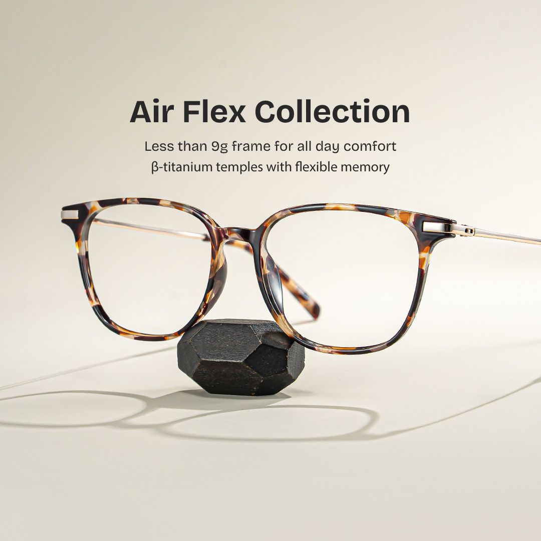 Florence Rectangular Tortoise Shell Eyeglass Frames for Women | ZEELOOL CANADA0