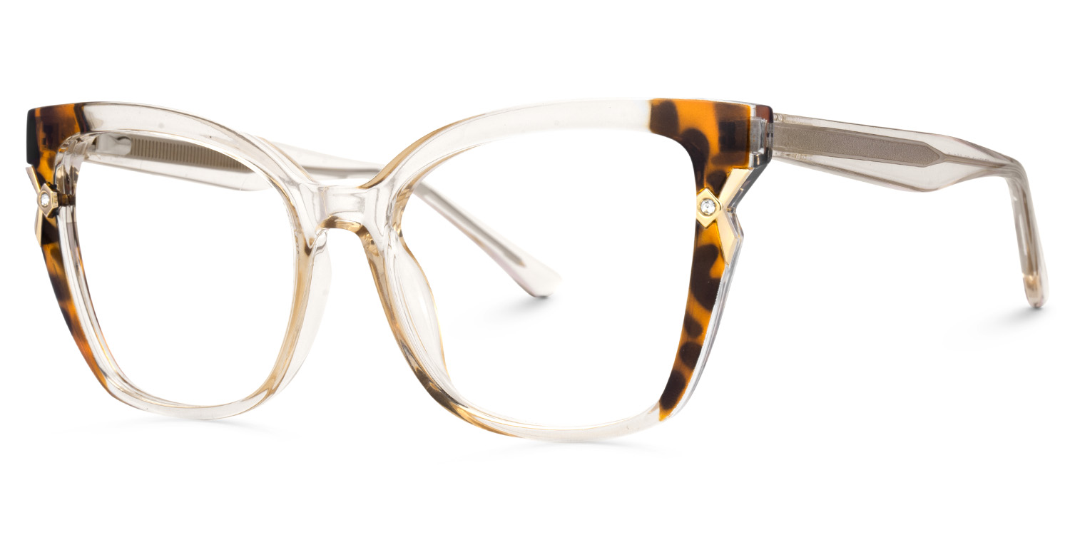 Champagne Cat eye Glasses for Oval Face | ZEELOOL Canada2