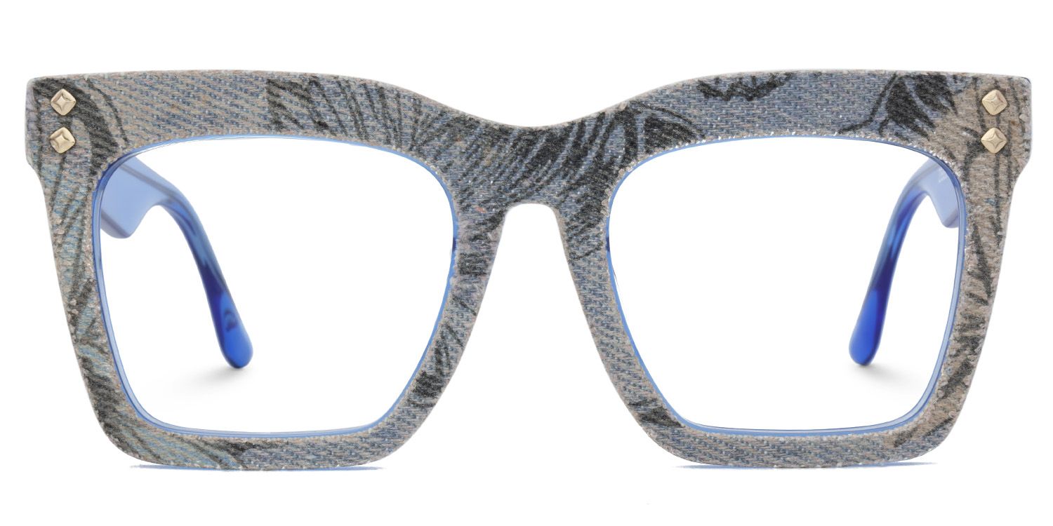 Women's Blue Eyeglasses Frames With Denim1